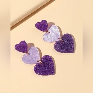 Purple earrings